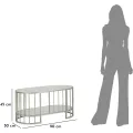 Konferenční stolek Smirne 90 cm stříbrný