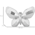 Designová váza Butterfly 22 cm stříbrná