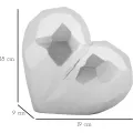 Váza Heart 18 cm stříbrná