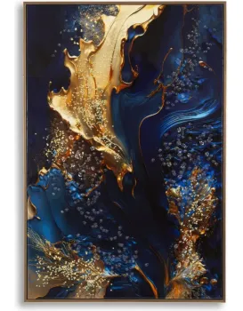 Obraz Andromeda A 60x90 cm modrý/zlatý