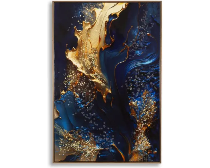 Obraz Andromeda A 60x90 cm modrý/zlatý