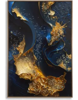 Obraz Andromeda B 60x90 cm modrý/zlatý
