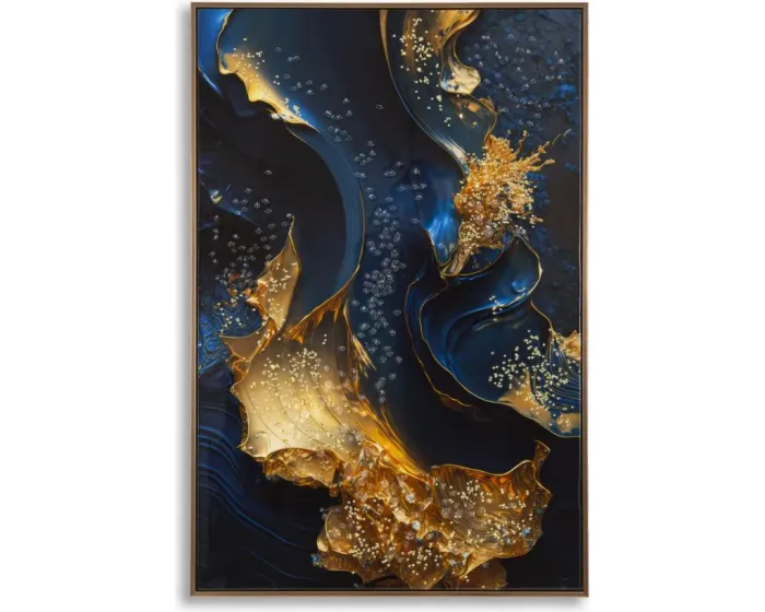Obraz Andromeda B 60x90 cm modrý/zlatý