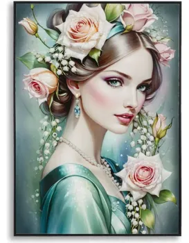 Obraz Fantasy A 72x102 cm modro-zelený