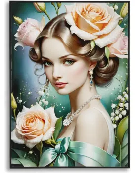 Obraz Fantasy B 72x102 cm modro-zelený