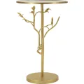 Odkládací stolek Birds 38 cm sklo zlatý