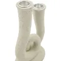 Designový svícen Stons 20 cm krémový