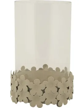 Svícen Dune 21 cm čirý/krémový