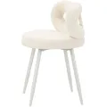 Designová jídelní židle Ilary Mini bouclé bílá