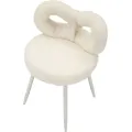Designová jídelní židle Ilary Mini bouclé bílá