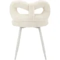 Designová jídelní židle Ilary Mini bouclé bílá
