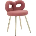 Designová jídelní židle Ilary Mini bouclé růžová