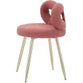 Designová jídelní židle Ilary Mini bouclé růžová