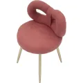 Designová jídelní židle Ilary Mini bouclé růžová