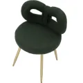 Designová jídelní židle Ilary Mini bouclé zelená
