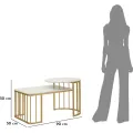 Konferenční stolek Ankara 90 cm zlatý/mramor
