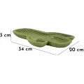 Dekorativní odkládací podnos Cactus 34 cm zelený