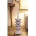 Kovový svícen Pix 21 cm krémový