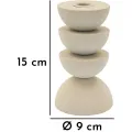 Kovový svícen Pix 15 cm krémový
