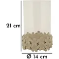 Svícen Dune 21 cm čirý/krémový