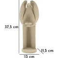 Kovový svícen Angel 37 cm krémový