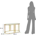 Konferenční stolek Antalia 90 cm zlatý