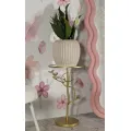 Odkládací stolek Birds 38 cm sklo zlatý