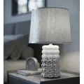 Stolní lampa Lace 33 cm stříbrná
