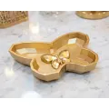 Dekorativní odkládací miska Butterfly 20,5 cm zlatá