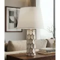 Stolní lampa Glam Carv 56 cm bílo-zlatá