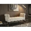 Lavice Paris 120 cm samet béžová/zlatá