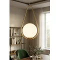 Závěsný lustr Glamy 46 cm bílý/zlatý