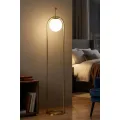 Stojací lampa Glamy 168 cm bílá/zlatá