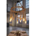 Závěsný lustr Rope 90 cm hnědý