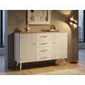 Komoda Matera 117 cm bílá/hnědá