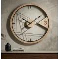 Nástěnné hodiny Geometric 60 cm hnědé/černé