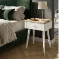 Noční stolek Matera 45 cm bílý
