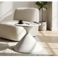 Odkládací stolek White 45 cm mramor/bílý