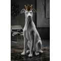 Dekorativní soška Dog 33 cm bílá