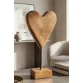 Dřevěná dekorace Heart 35 cm hnědá