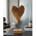 Dřevěná dekorace Dobu 37 cm hnědá