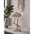 Dřevěná dekorace Flamingo Nature 56 cm hnědá