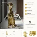 Dekorativní soška Dog 33 cm zlatá