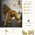 Dekorativní soška Gorilla Front zlatá