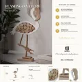 Dřevěná dekorace Flamingo Nature 56 cm hnědá