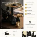 Dekorativní soška Dog Rover černo-zlatá