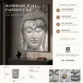 Obraz Face Buddha Light A 80x120 cm šedý