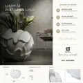 Designový květináč Gaspeau Lines 44 cm bílý