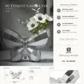 Designová váza Butterfly 22 cm stříbrná