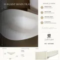 Dekorativní mísa Resin 41 cm krémová